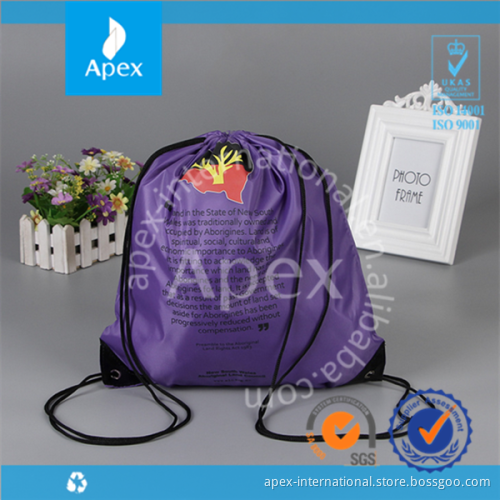 Promotional custom drawstring backpack bag